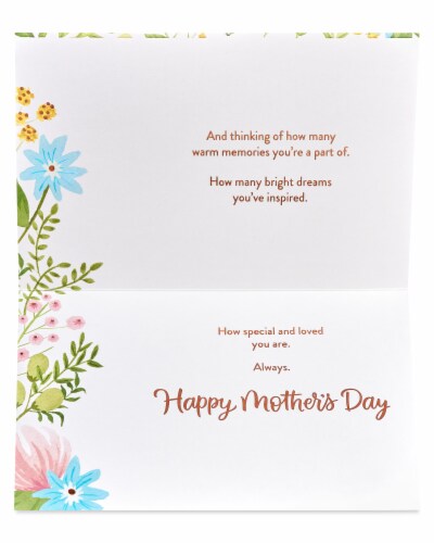 American Greetings #58 Mother's Day Card (Painterly Flowers) Perspective: left