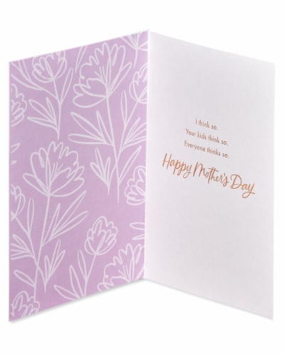 American Greetings #59 Mother's Day Card (Lettering over Flower) Perspective: left