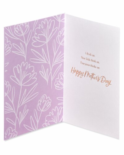 American Greetings #59 Mother's Day Card (Lettering over Flower) Perspective: left