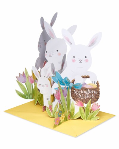 American Greetings Easter Pop-Up Card (Bunnies) Perspective: left