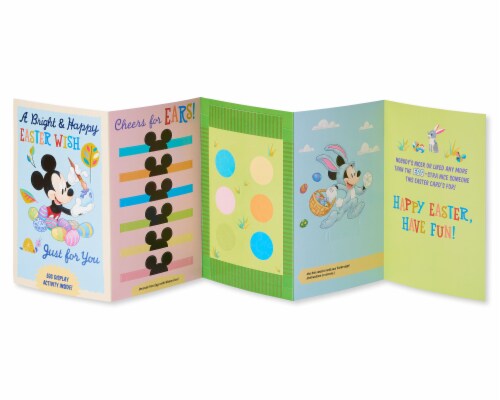 American Greetings Mickey Mouse Easter Greeting Card with Foil Perspective: left