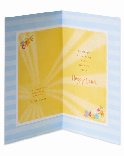 American Greetings Religious Love and Grace Easter Card with Glitter Perspective: left