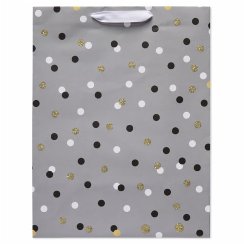 American Greetings Large Gift Bag - Glitter Polka Dots (#1) Perspective: left