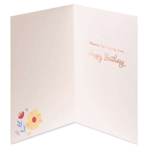American Greetings Birthday Card for Daughter - Floral Cake (#31) Perspective: left