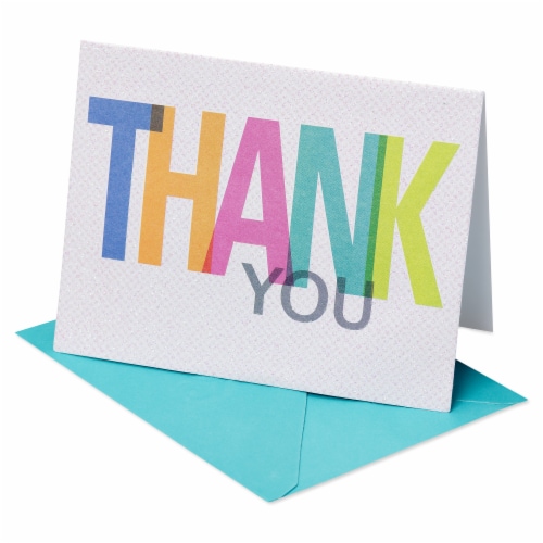 American Greetings #15 Blank Thank You Cards (Colorful) Perspective: left