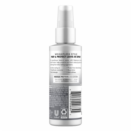 Nexxus Weightless Style Detangler Prep & Protect Leave-In Spray Perspective: left