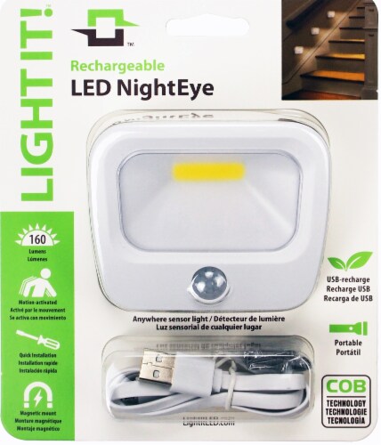 Fulcrum Products Recharable LED NightEye Light - White Perspective: left