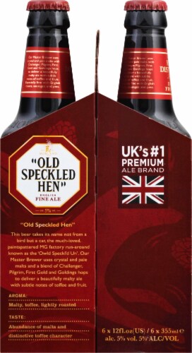 Greene King Brewing Old Speckled Hen English Fine Ale Beer Perspective: left