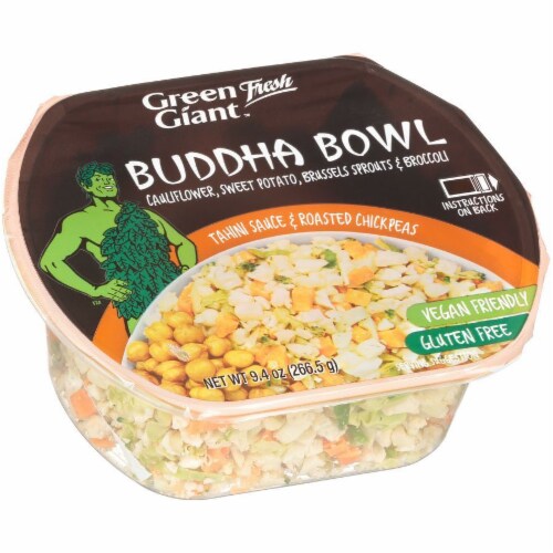 Green Giant Fresh Tahini Sauce & Roasted Chickpeas Buddha Bowl Perspective: left
