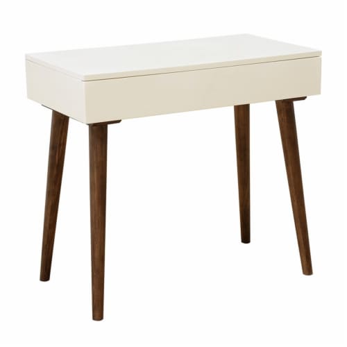 Home Fare Mid Century Modern Mini Desk in Off White 1 Kroger
