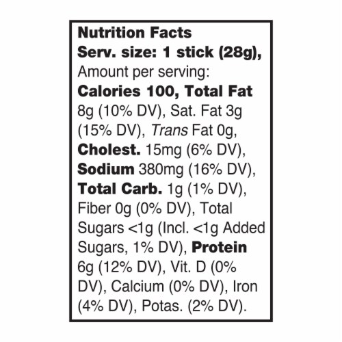 Original Flavor – Beef & Pork – Healthy Meat Protein – 1oz Jerky Stick – 24 count carton Perspective: left
