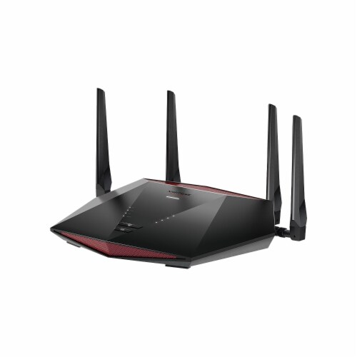 NETGEAR Nighthawk Pro AX5400 Dual Band Wireless and Ethernet Router Black (XR1000-100NAS) Perspective: left