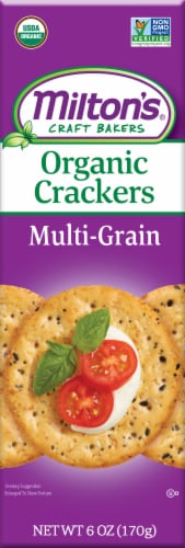 Milton's Craft Bakers Organic Multi Grain Gourmet Crackers Perspective: left
