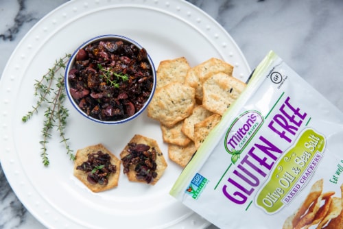 Milton's® Craft Bakers Gluten Free Olive Oil & Sea Salt Baked Crackers Perspective: left