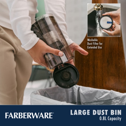 Farberware Classic Stick Vacuum Cleaner, Powerful Suction and Lighted Motor Brush for Carpet Perspective: left
