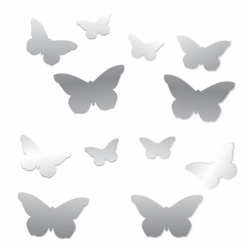 New View Butterfly Wall Mirror Decals Perspective: left