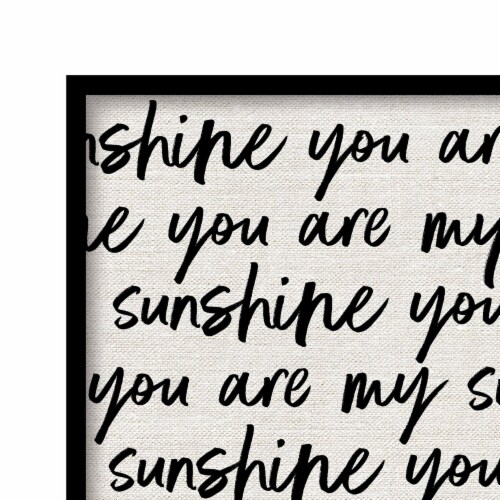 New View You Are My Sunshine Linen Framed Canvas Perspective: left
