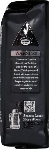 Raven's Brew Coffee® Double Dead™ Dark Roast Ground Coffee Perspective: left
