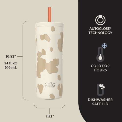 Contigo® Ally Love Streeterville Tumbler - Oatmilk Cowhide Perspective: left