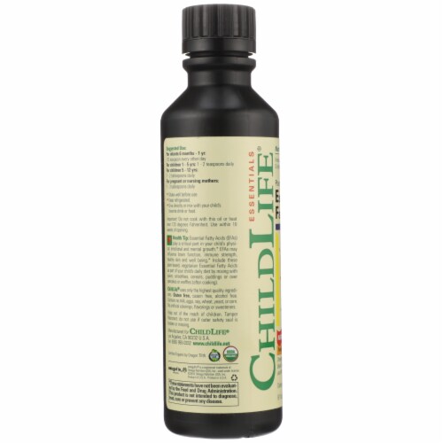 Child Life Natural Orange Flavor Essentials Child Essential Fatty Acids Liquid Perspective: left