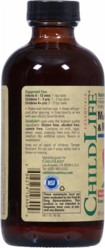 ChildLife® Kids Multi Vitamin & Mineral Dietary Supplement Liquid Perspective: left