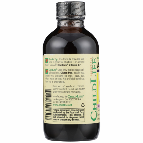 ChildLife Aller-Care Natural Grape Flavor Seasonal Support Supplement Perspective: left