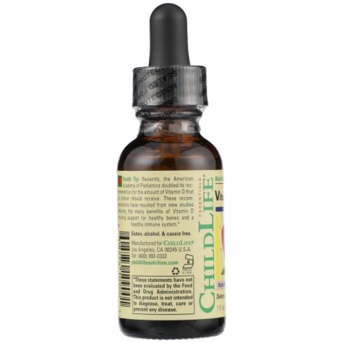 ChildLife® Natural Berry Flavor Vitamin D3 Liquid Perspective: left