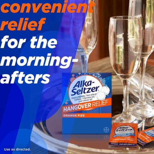 Alka-Seltzer Hangover Relief Tablets 60 Count (3 Boxes, 20 Tablets Each) Perspective: left