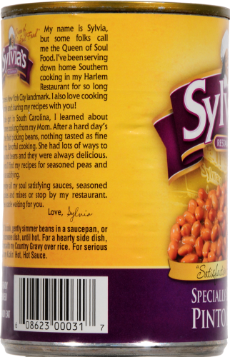Sylvia's Pinto Beans Perspective: left
