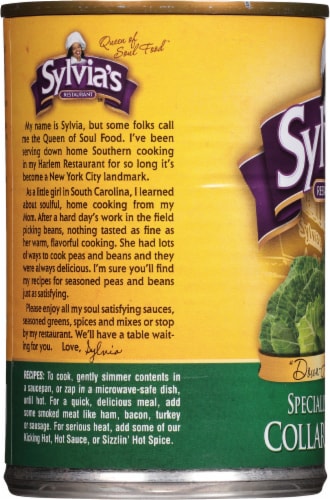 Sylvia's Specially Seasoned Collard Greens Perspective: left