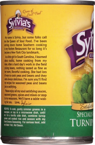 Sylvia's Specially-Seasoned Turnip Greens Perspective: left