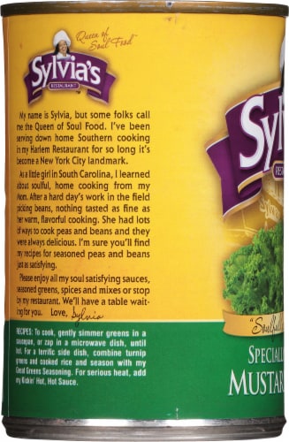 Sylvia's Specially Seasoned Mustard Greens Perspective: left
