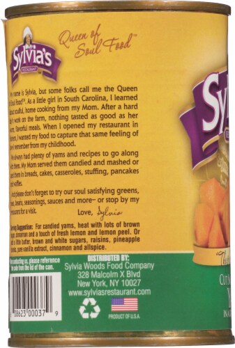 Sylvia's Sweet Potato Yams in Golden Syrup Perspective: left
