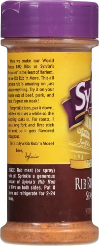Sylvia's Rib Rub N' More Seasoning Perspective: left
