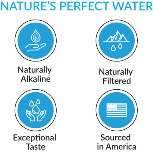 Eternal® Naturally Alkaline Spring Bottled Water Perspective: left