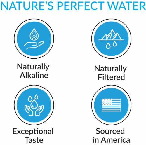 Eternal Naturally Alkaline® Bottled Spring Water Perspective: left