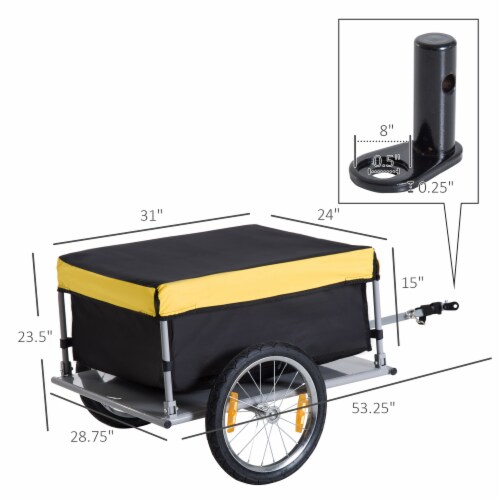Aosom elite shop bike cargo trailer