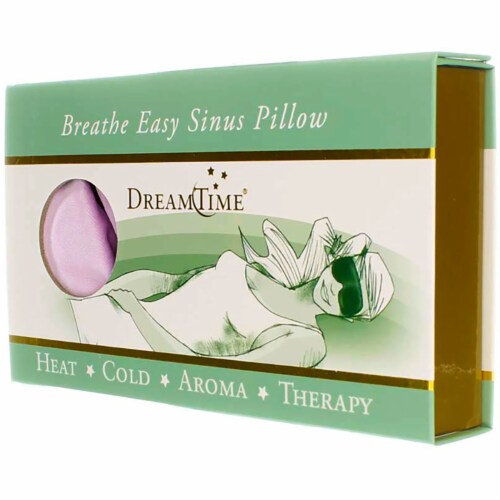 DreamTime Aromatherapy Breathe Easy Hot/Cold Sinus Pillow, Cranberry, Eucalyptus & Peppermint Perspective: left