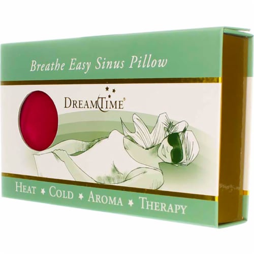 DreamTime Aromatherapy Breathe Easy Hot/Cold Sinus Pillow, Cranberry, Eucalyptus & Peppermint Perspective: left