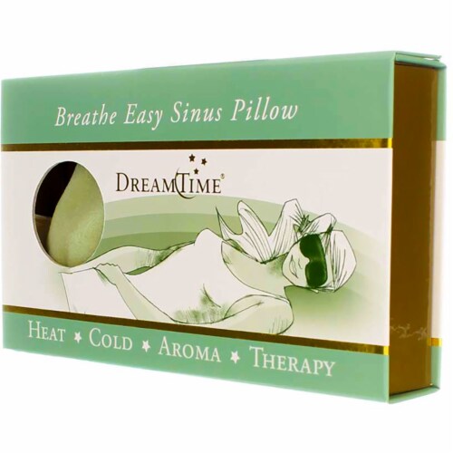 DreamTime Aromatherapy Breathe Easy Hot And Cold Sinus Pillow, Sage, Eucalyptus & Peppermint Perspective: left