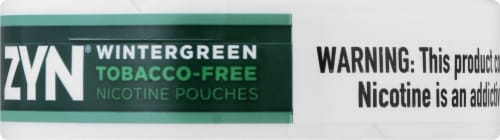 ZYN Wintergreen 3mg Nicotine Pouches Perspective: left