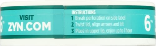 ZYN® Menthol Nicotine Pouches 6mg Perspective: left