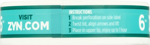 ZYN® Menthol Nicotine Pouches 6mg Perspective: left