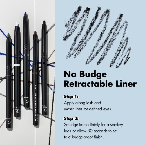 e.l.f. No Budge Retractable Eyeliner Charcoal Perspective: left