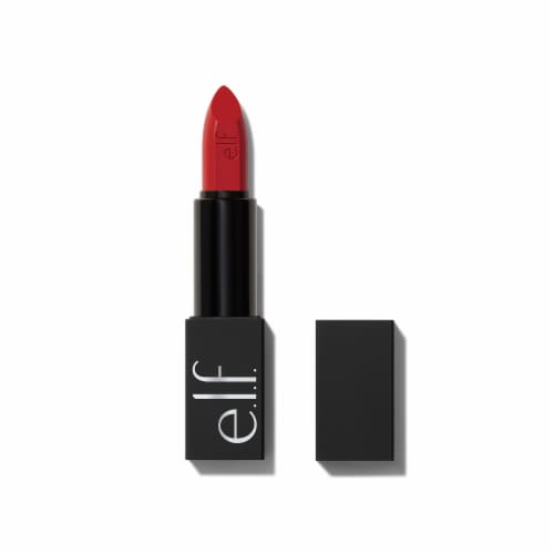 e.l.f. O FACE Satin Lipstick No Regrets - Blue Red Perspective: left