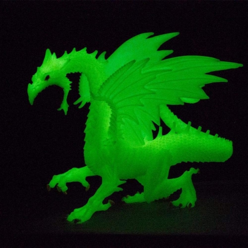 Glow-in-the-Dark Snow Dragon Toy Perspective: left