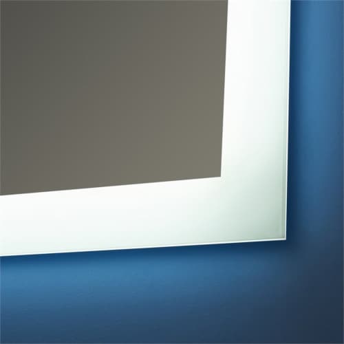 Vinnova Callista 40 LED Lit Accent Bathroom Vanity Wall Mirror in Silver Perspective: left