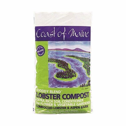 Coast of Maine OMRI Listed Quoddy Blend Lobster Compost Plant Soil, 1 Cubic Foot Perspective: left