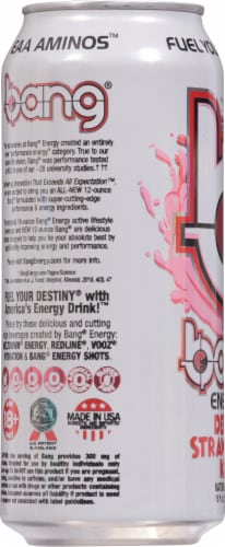 Bang Energy® Delish Strawberry Kiss™ Energy Drink Can Perspective: left