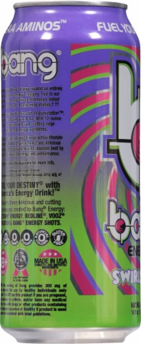 Bang Energy® Swirly Pop™ Energy Drink Can Perspective: left